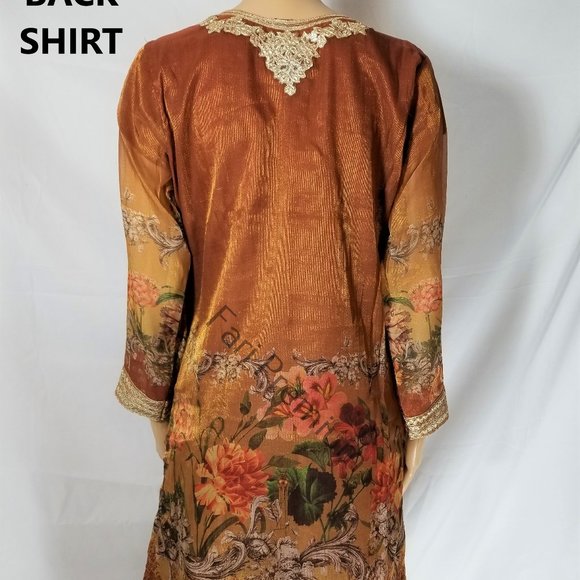 Banarsi Shaded Masuri Zardozi Embroidered Shalwar Kameez Pakistani/Indian L/45.5 - Picture 9 of 17